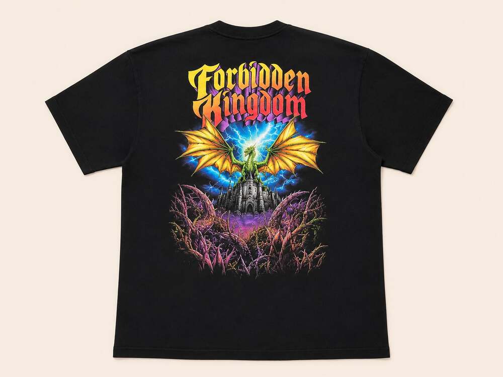 Insomniac Forbidden‎ Kingdom Dragon Graphic Tee L Festival Rave USA